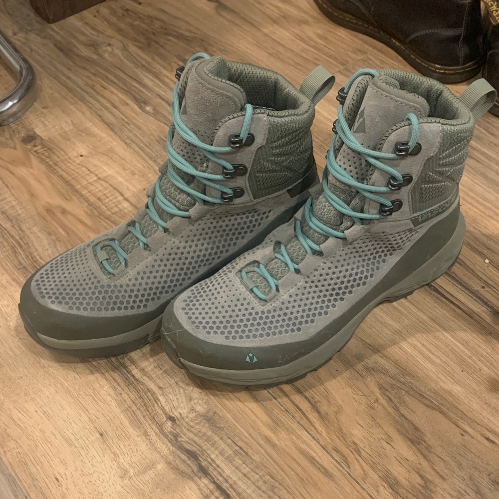 Vasque Gray and Teal Women's Hiking Boots